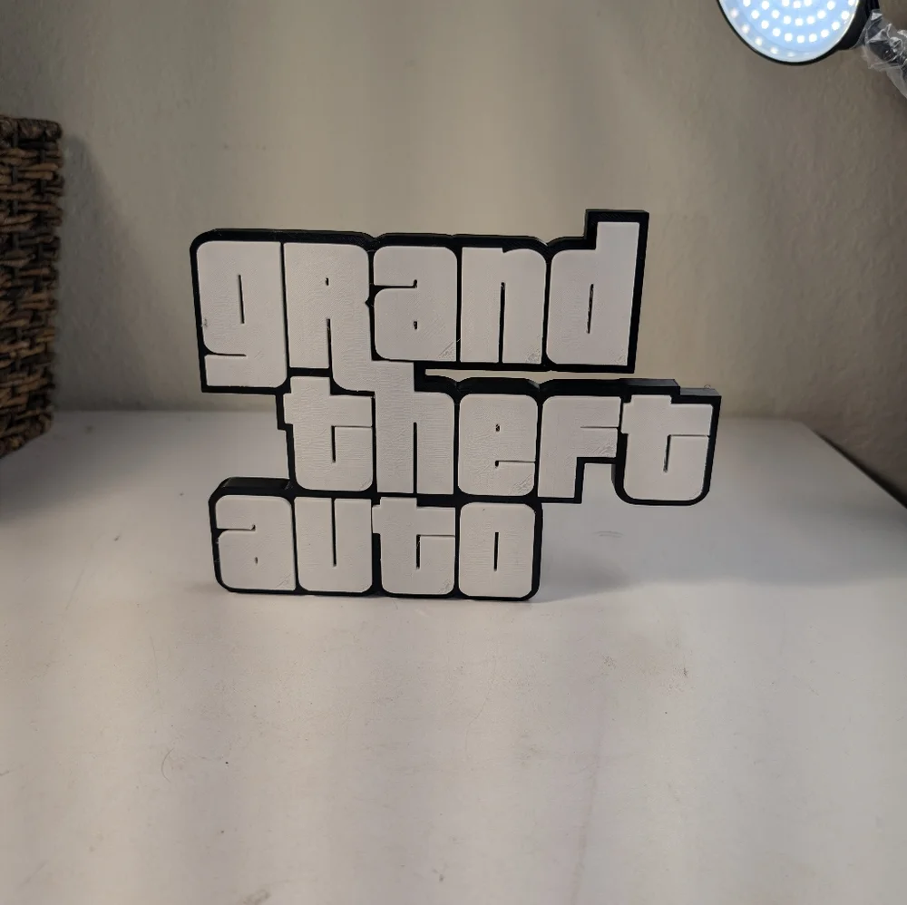 Grand Theft Auto Desk Sign – Iconic GTA Logo - Picture 3 of 3